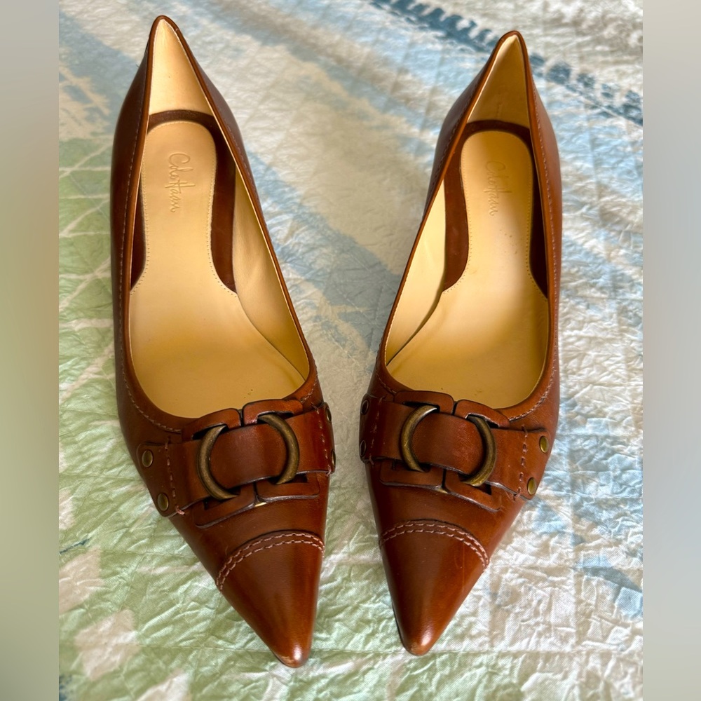 Cole Haan Brown Patent Leather Women’s Heel, size 8.5